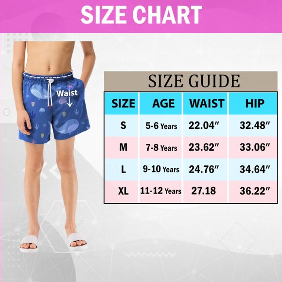 Boy's Beach Swim Trunk Shorts Quick Dry UPF 50+ Little Boys Bathing Swimsuit - Picture 15 of 15